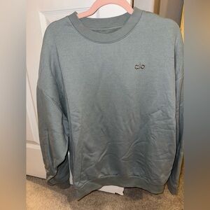 ALO Yoga Teal-Gray Sweatshirt